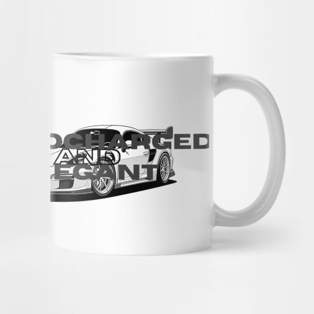 Turbocharged and Elegant + Car Blueprint by ThreeThroughTee 